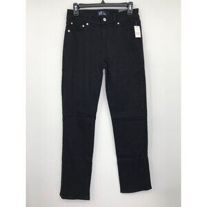GAP Womens Denim Jean Classic Straight Leg Black 6/28 Regular NEW